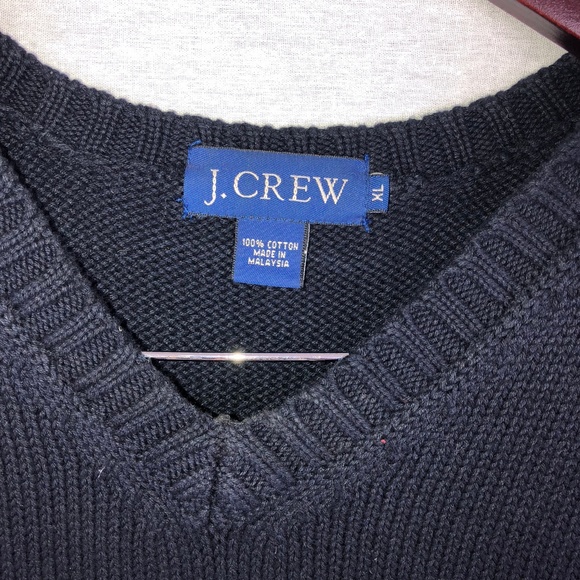 J. Crew navy vest with gray and white stripe - Picture 4 of 5